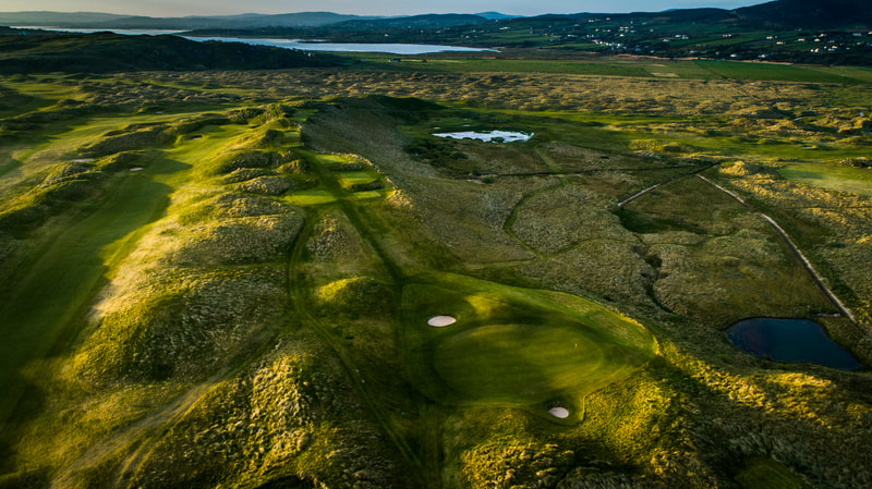Ballyliffin Golf Club | 14th Hole Glashedy Links | Aerial and Nature Photo Shoot | Stunning Irish Golf Courses Tourist Attractions Photography